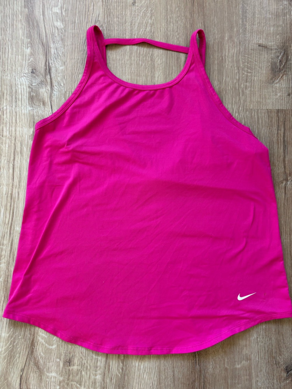 Nike Pink Athletic Tank Top with White Swoosh